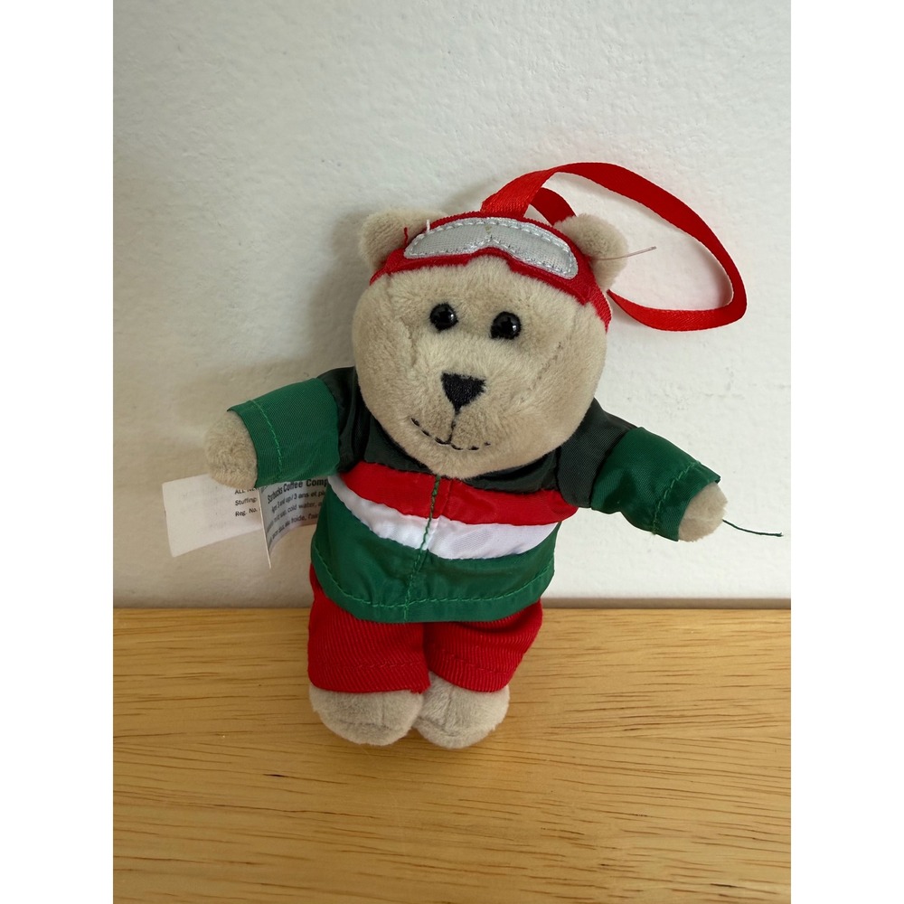 Starbucks Holiday Bearista 2019 Christmas Ski Ornament Mini Bear Limited Edition